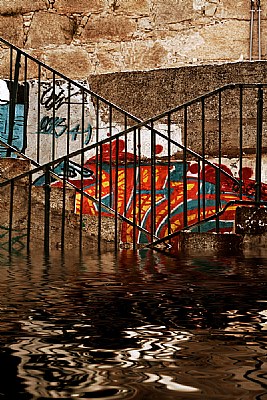 Stairs on water