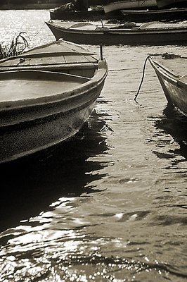 Boats in Sepia