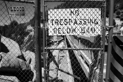 No Tresspassing Below Dam