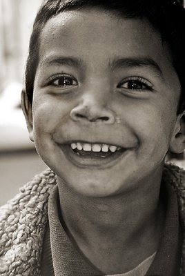 The Fish Market Boy, in Sepia