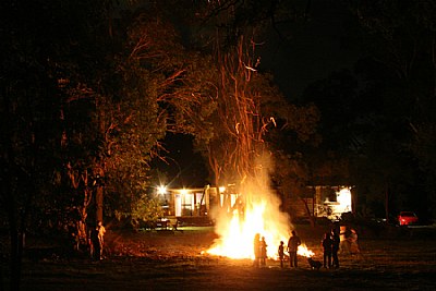 Backyard bonfire