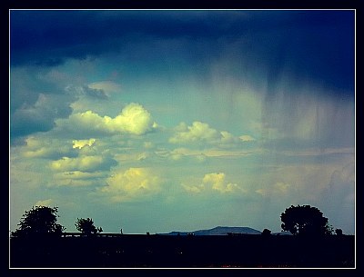 silhouette of the rain