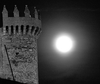 Moon on the castle