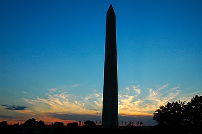 Washington Monument Sunset 