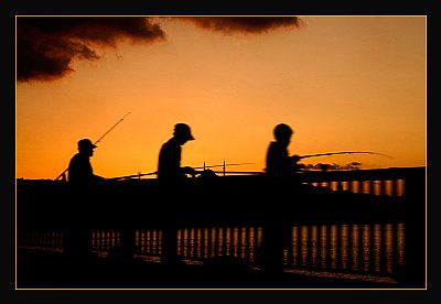 Evening fishing on Bosphorus