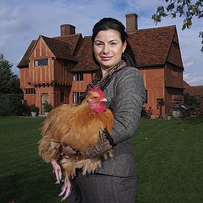 danni at home with her pet hen