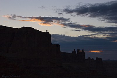 sunset at Arches