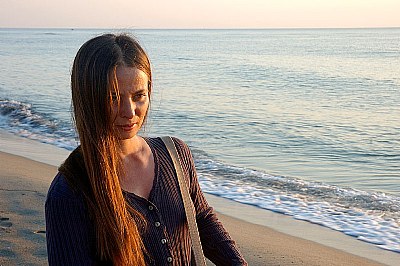 Francesca at the sea