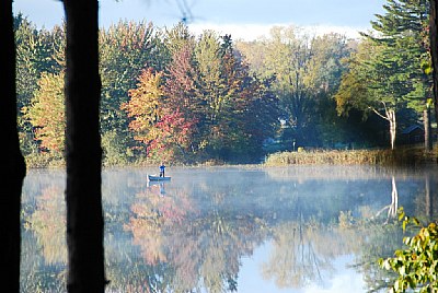 fall morning mist