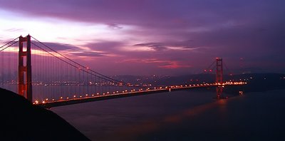 Golden Gate bridge at Sunrise