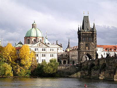Prague 8 -Tower of the Carlos IV Bridge 