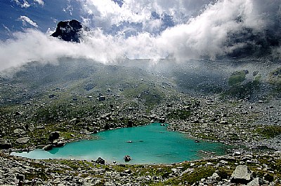 The mountain lake 