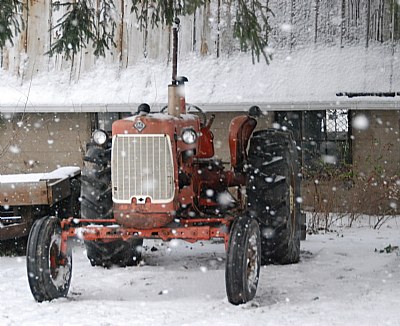 snowy farm day - III