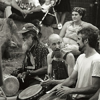 Asheville street drummers