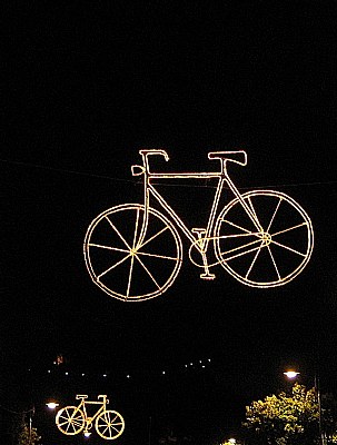 To ride bicycle in the sky 