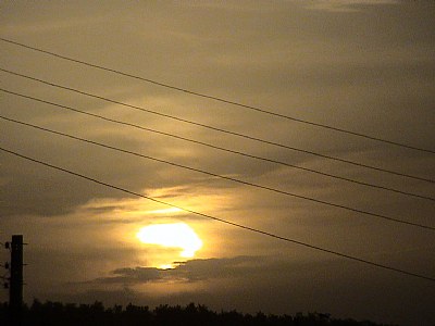 Sunset behind  the lines!