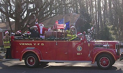 Fire engine Santas