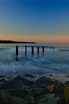 Rocky Shore at Dusk