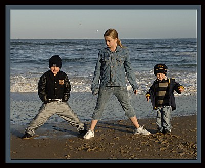 My kids at the beach