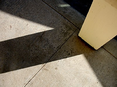 angled post shadows