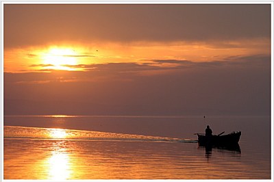 Sunset and the Fisherman