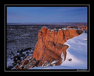 Sandstone in snow