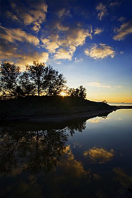 sunset reflections