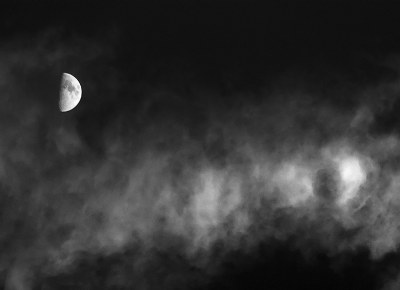 Moon and Cloud