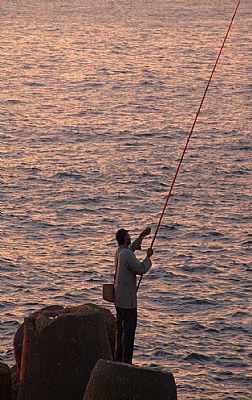 sunset  fishing