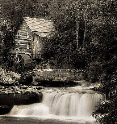 Babcock Mill in B and W