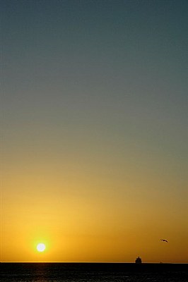 sun and boat