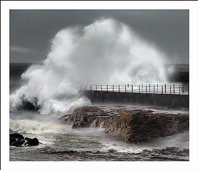 Storm in the sea 