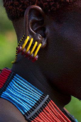 Earing detail, bashada tribe