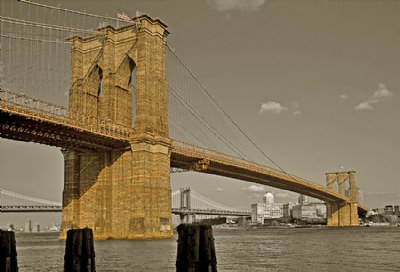 Selective Color of Brooklyn Bridge