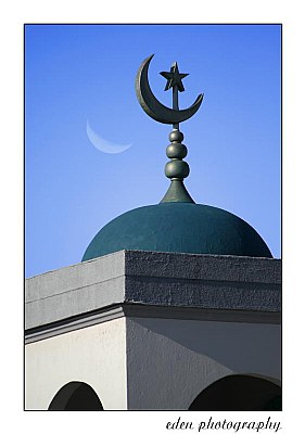 Mosque and moon