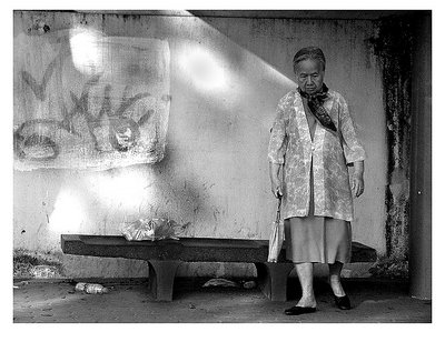 At bus stop