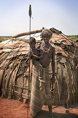 Dasenach woman with spear