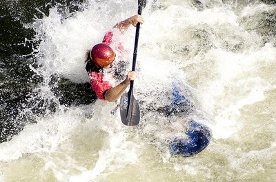 Kayakin in Potomac river