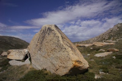 Isolated Rock, in Scree, Lake Cootapatamba