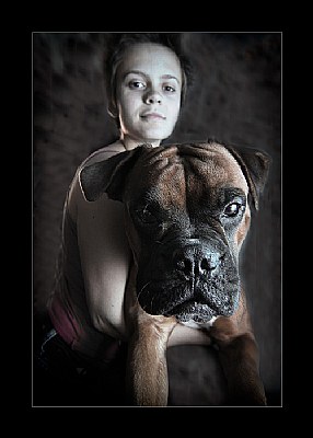 adina and her dog
