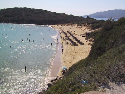 Golden Beach In Andros, Greece