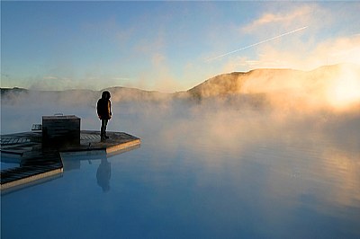 man at the blue lagoon