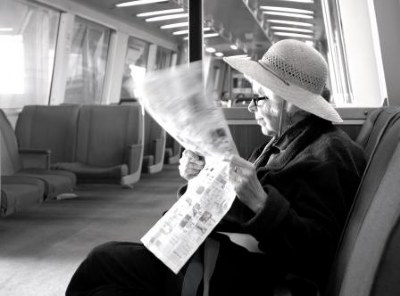 Lady on the train