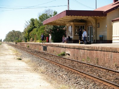 Waiting for the train