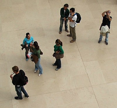 people in louvre