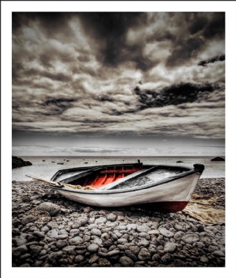 boat on pebbles