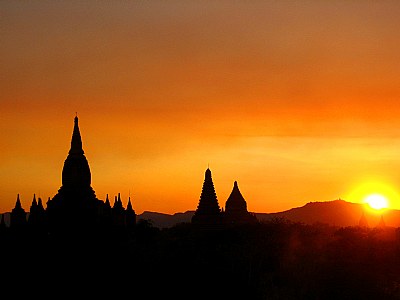 Sunset over Bagan