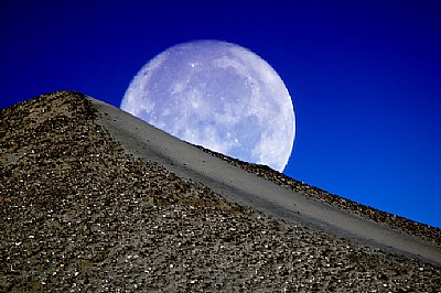 Hill and moon