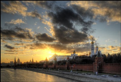 Sunset over Kremlin. 2007