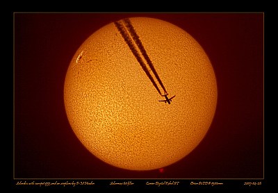 Solardisc with airplane